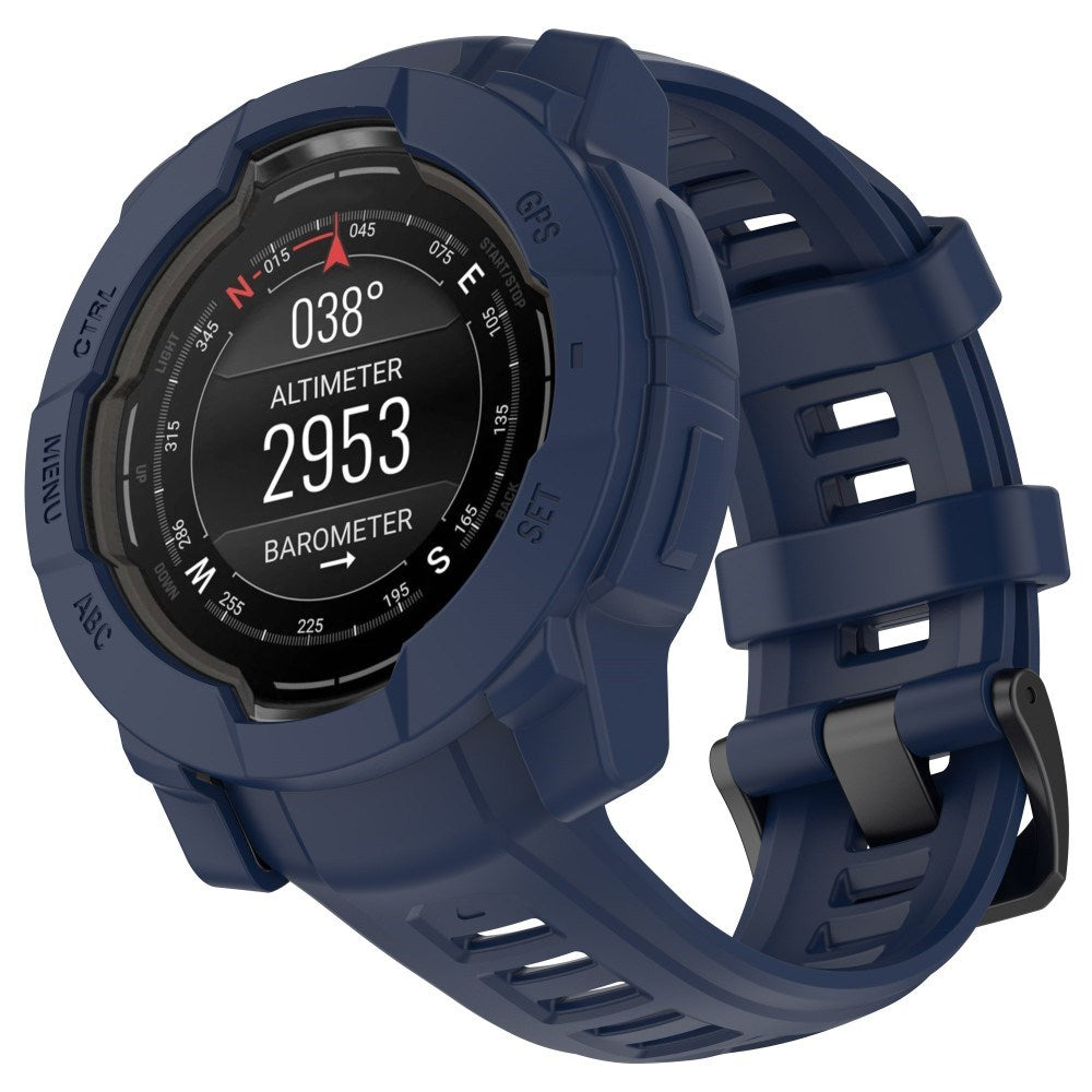 Garmin Instinct 3 AMOLED / Solar (50mm) Bumper Silicone Case - Blue
