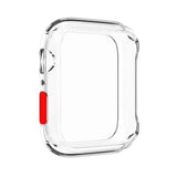 Apple Watch SE / 6 / 5 / 4 (44mm) Flexible Plastic Case with Tempered Screen Protector Glass - Transparent