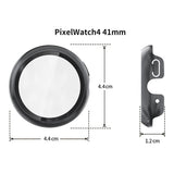 Google Pixel Watch 4 (41mm) Hard Plastic Case with Built-in Screen Protector - Beige