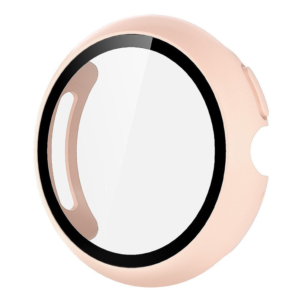 Google Pixel Watch 4 (45mm) Hard Plastic Case with Built-in Screen Protector - Peach