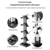 Universal Holder for 8 x Game Consoles with 3 x USB-A - Black