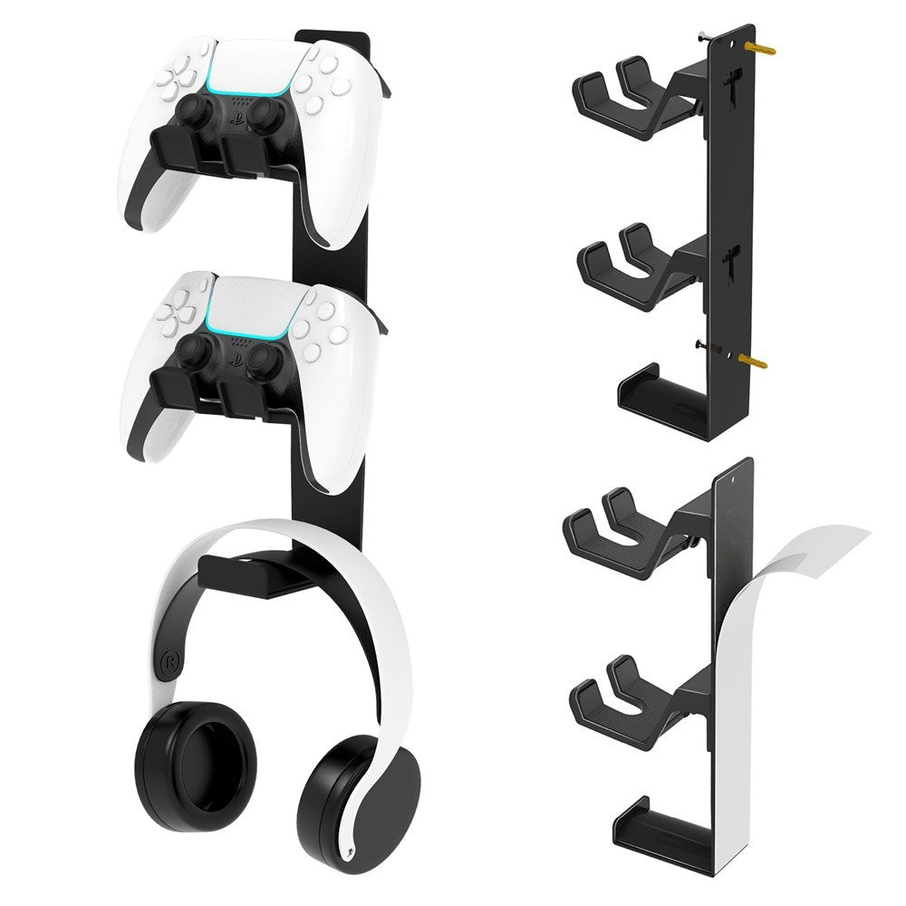 Wall Mounted Stand for Controllers / Headsets - Black