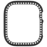 Apple Watch Series 12 (42mm) Hard Plastic Case - Black & Rhinestones