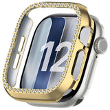 Apple Watch Series 12 (42mm) Hard Plastic Case - Gold & Rhinestones