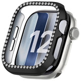 Apple Watch Series 12 (46mm) Hard Plastic Case - Black & Rhinestones