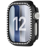 Apple Watch Series 12 (46mm) Hard Plastic Case - Black & Rhinestones