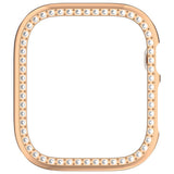 Apple Watch Series 12 (46mm) Hard Plastic Case - Rose Gold & Rhinestones