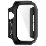 Apple Watch Series 12 (42mm) Hard Plastic Case with Built-In Screen Protector Glass - Black