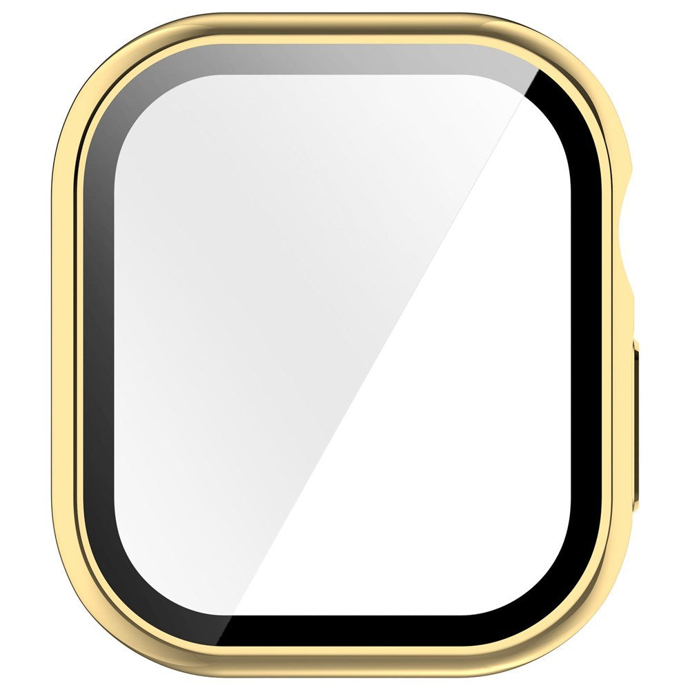 Apple Watch Series 12 (42mm) Hard Plastic Case with Built-In Screen Protector Glass - Gold