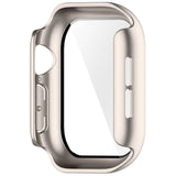 Apple Watch Series 12 (46mm) Hard Plastic Case with Built-In Screen Protector Glass - Rose Gold