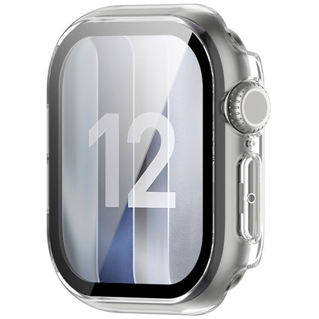 Apple Watch Series 12 (46mm) Hard Plastic Case with Built-In Screen Protector Glass - Transparent