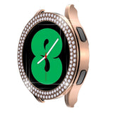 Samsung Galaxy Watch 4 / 5 44mm Hard Plastic Cover w. Rhinestone - Rose Gold