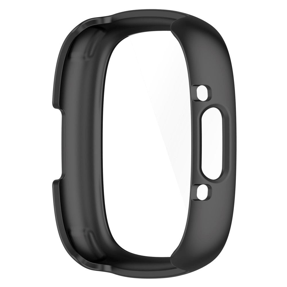 Fitbit Versa 4 / Sense 2 Hard Plastic Case w. Built-in Screen Protection - Black