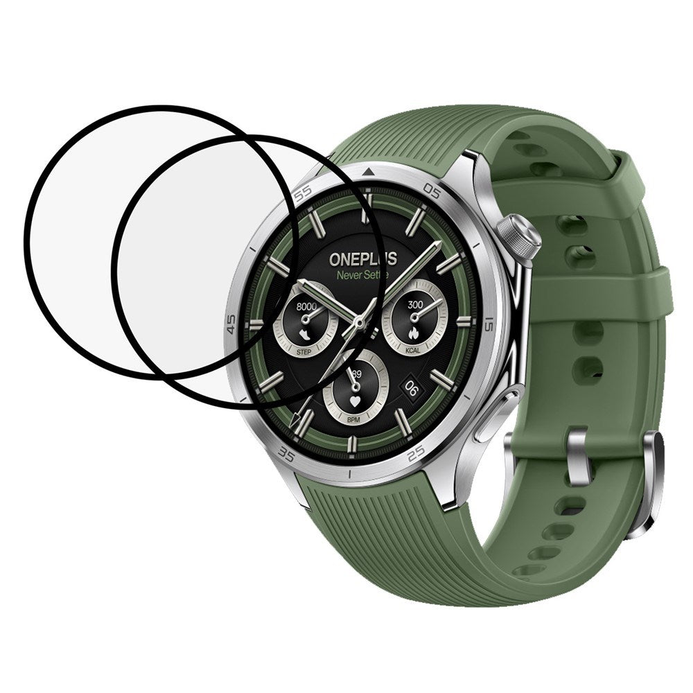 OnePlus Watch 3 (46mm) Screen Protector - 2 pcs. - Transparent / Black Edge