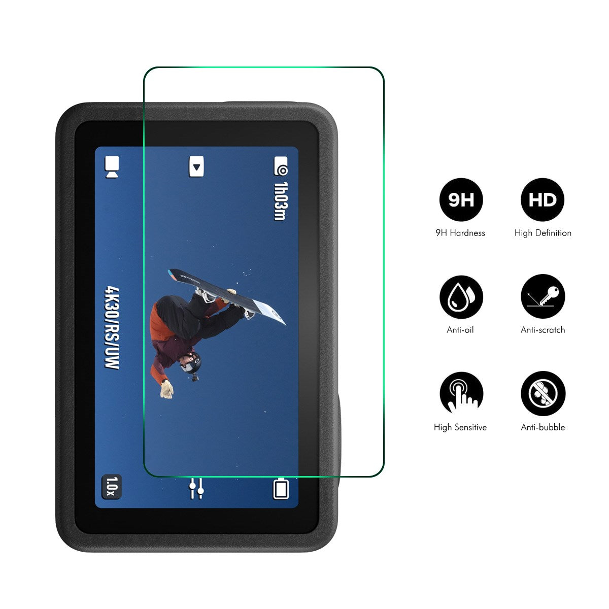 DJI Osmo Action 6 Screen Protector Set - 9H - Transparent