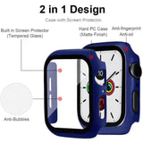 Apple Watch 8 / 7 (45mm) Hard Plastic Case w. Built-in Screen Protector - Dark Blue