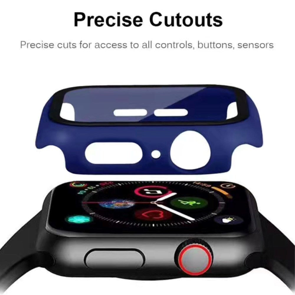 Apple Watch 8 / 7 (45mm) Hard Plastic Case w. Built-in Screen Protector - Dark Blue