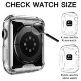 Apple Watch 8 / 7 (45mm) Plastic Case w. Built-in Screen Protector - Transparent