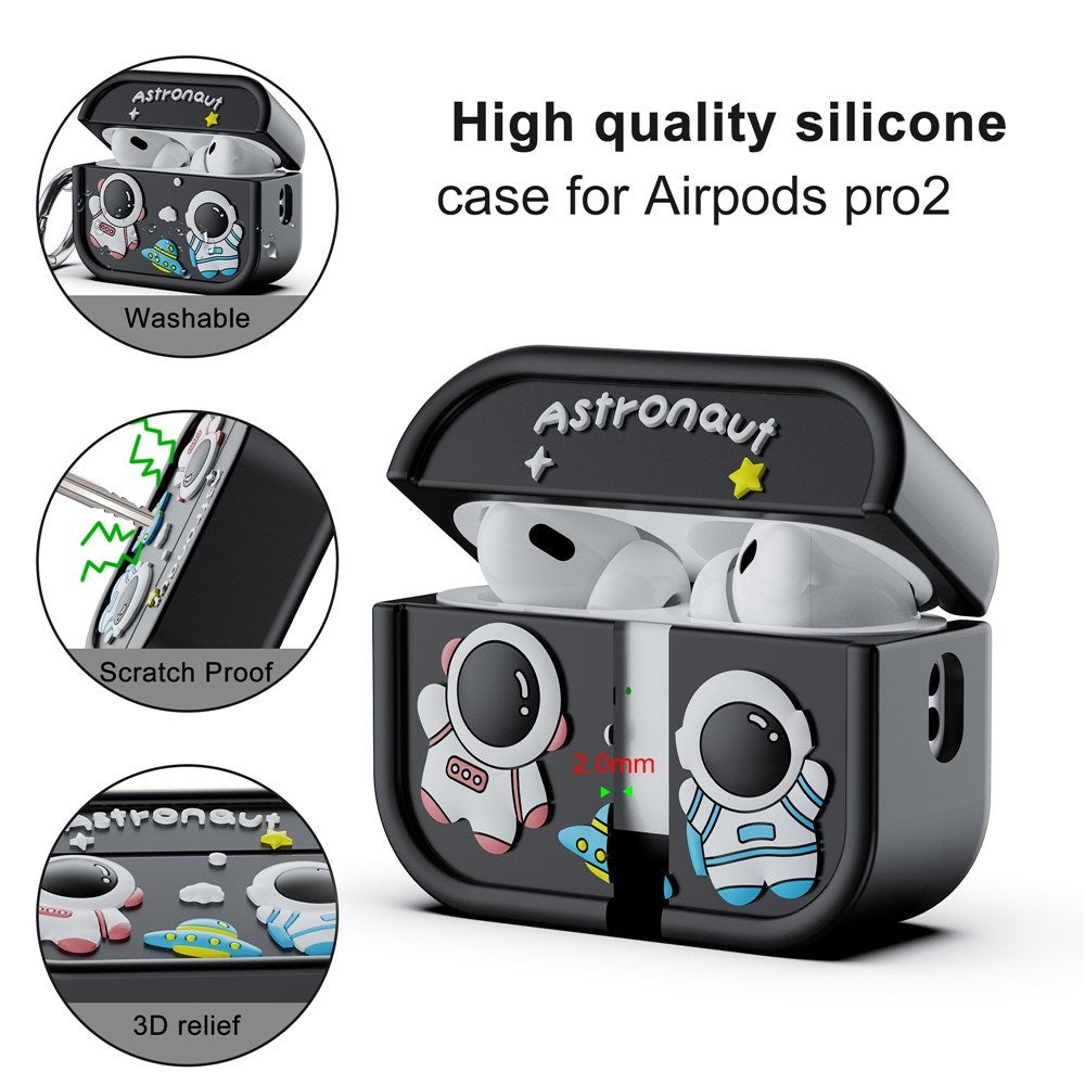 Apple AirPods Pro (2nd Gen.) Silicone Case with Astronaut Design - Light Blue
