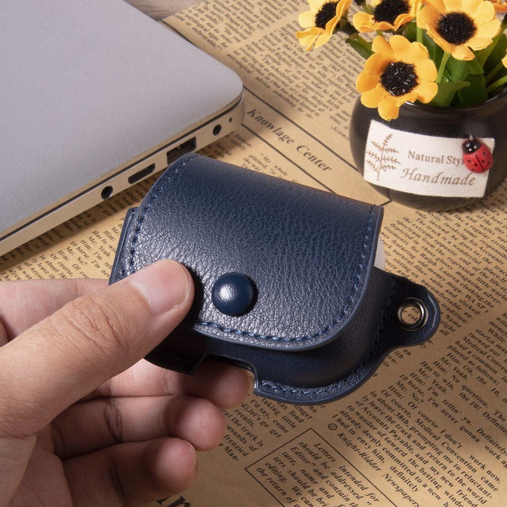 Apple AirPods (3rd Gen.) Faux Leather Case with Button Closure - Black