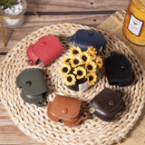 Apple AirPods (3rd Gen.) Faux Leather Case with Button Closure - Light Brown