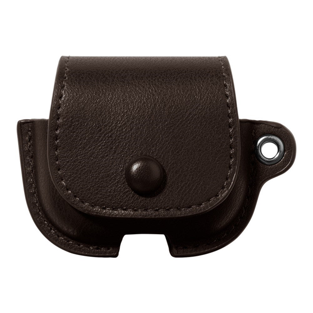 Apple AirPods (3rd Gen.) Faux Leather Case with Button Closure - Dark Brown