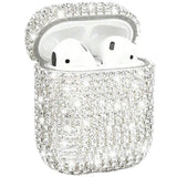 Apple AirPods (1st & 2nd Gen.) Hard Plastic Case with Rhinestone - Silver