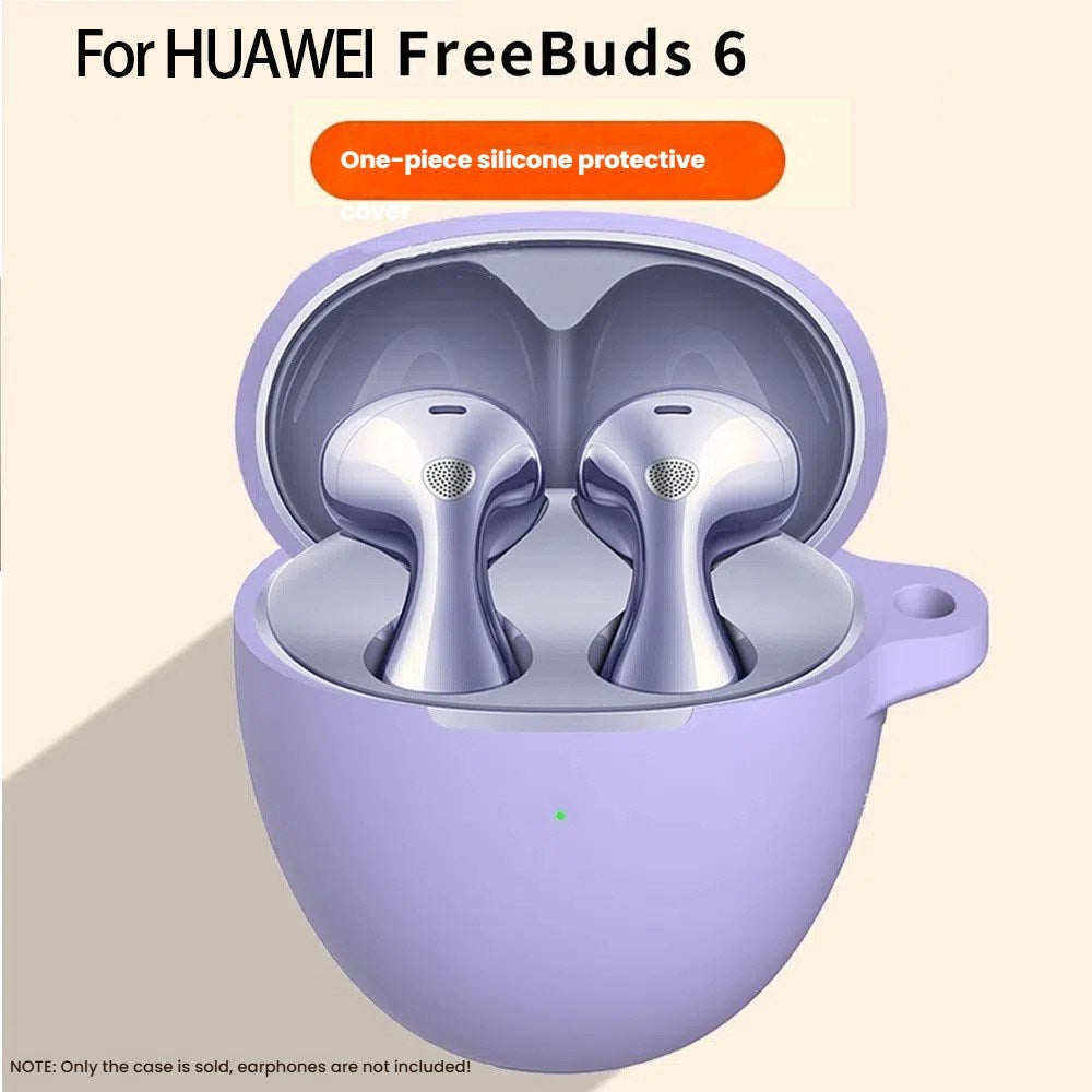 Huawei FreeBuds 6 Silicone Case with Carabiner - White