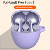 Huawei FreeBuds 6 Silicone Case with Carabiner - White