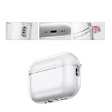 Apple AirPods Pro (3rd gen.) Transparent Flexible Plastic Case - Transparent / Black