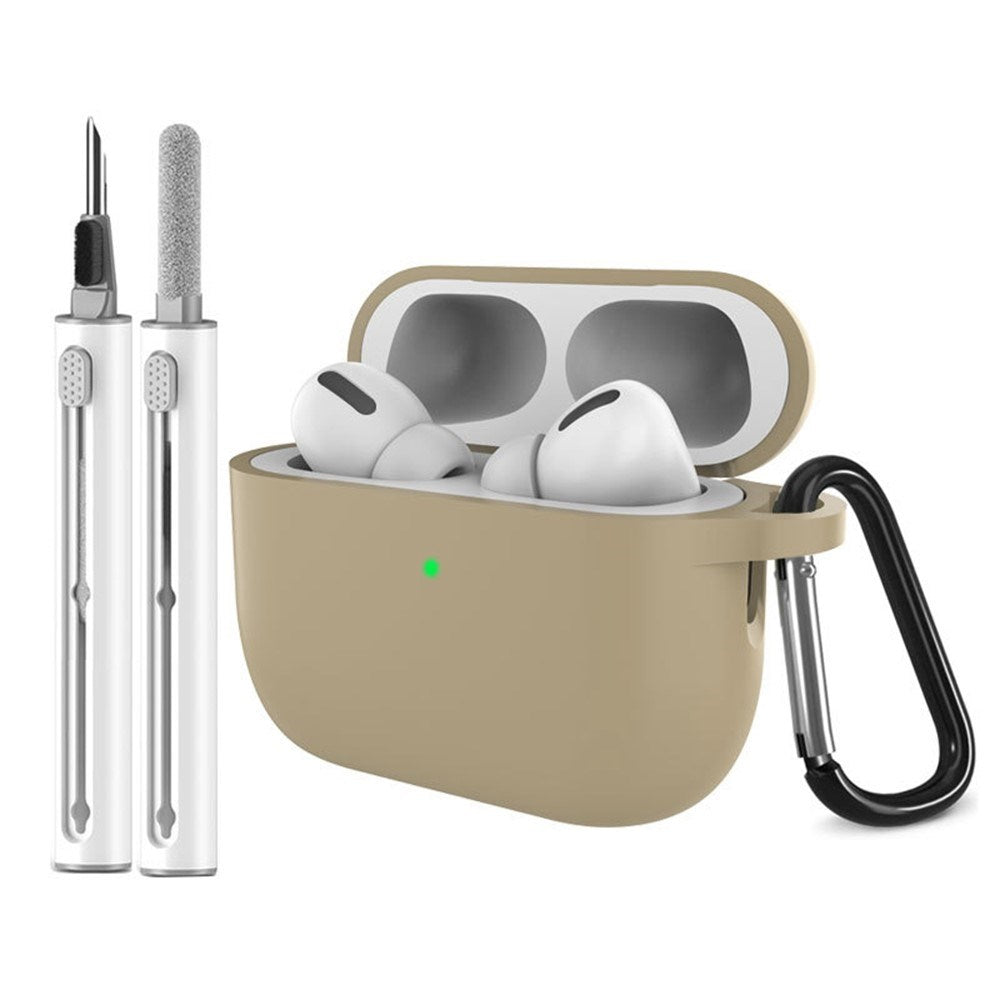 Apple AirPods Pro (3rd gen.) Silicone Case with Carabiner & Cleaning Pen - Beige