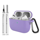 Apple AirPods Pro (3rd gen.) Silicone Case with Carabiner & Cleaning Pen - Violet