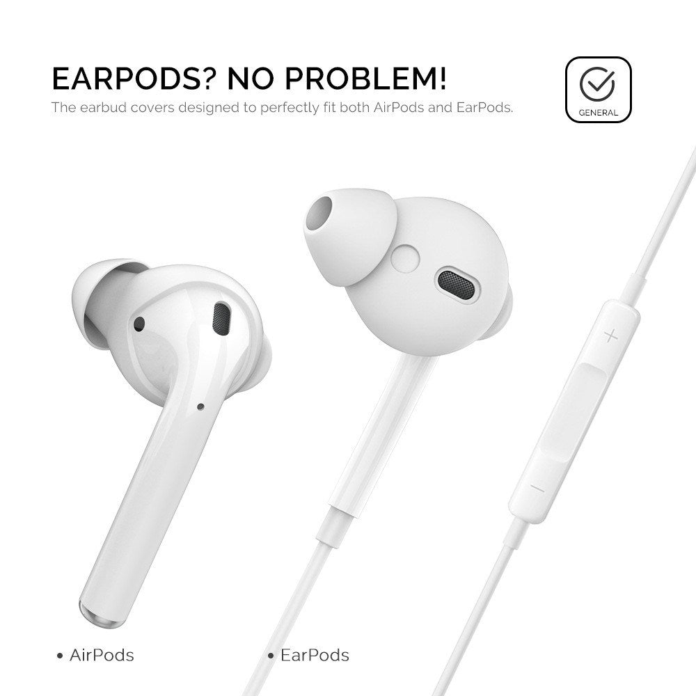 Apple AirPods (1st & 2nd Gen) Earbuds 3 Pack with Storage Case - Size S - Light Blue
