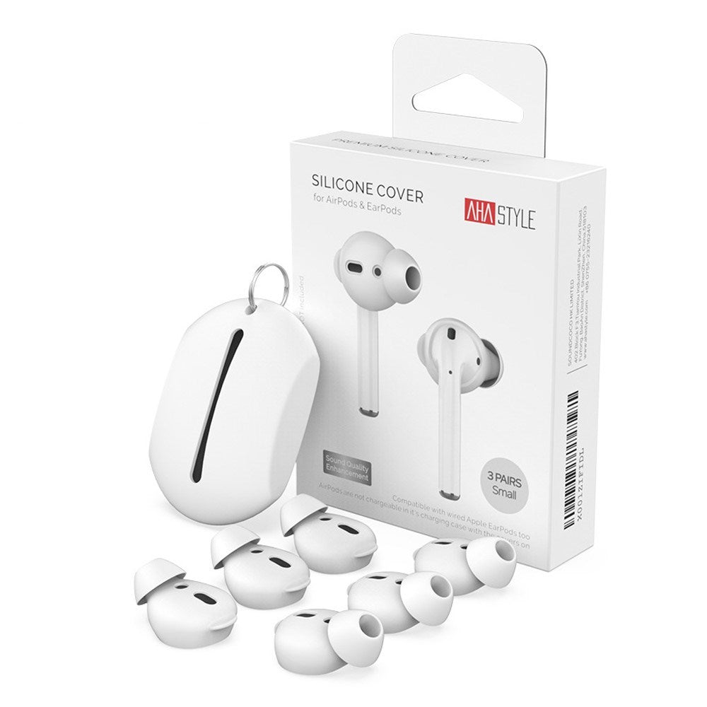 Apple AirPods (1st & 2nd Gen) Earbuds 3 Pack with Storage Case - Size S - White