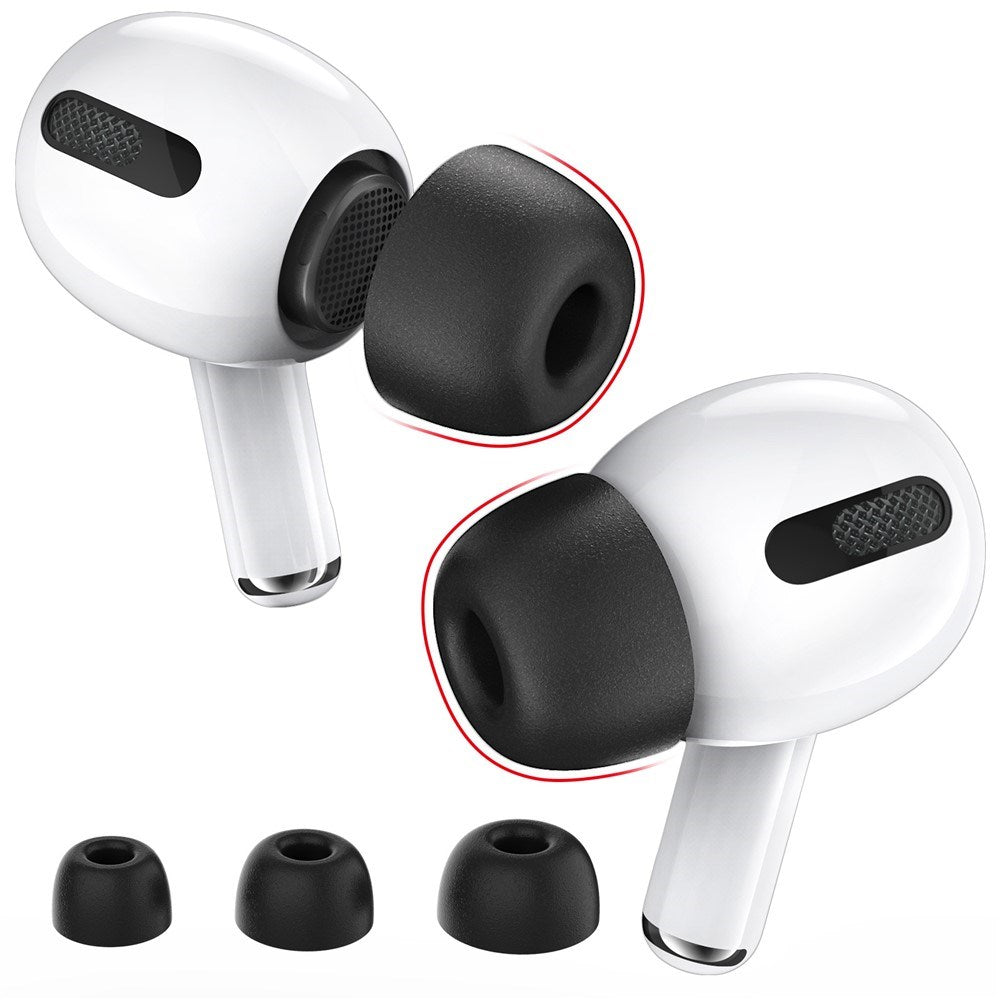 AirPods Pro (1st & 2nd Gen) AHASTYLE Memory Foam Earplugs - S / M / L - Black