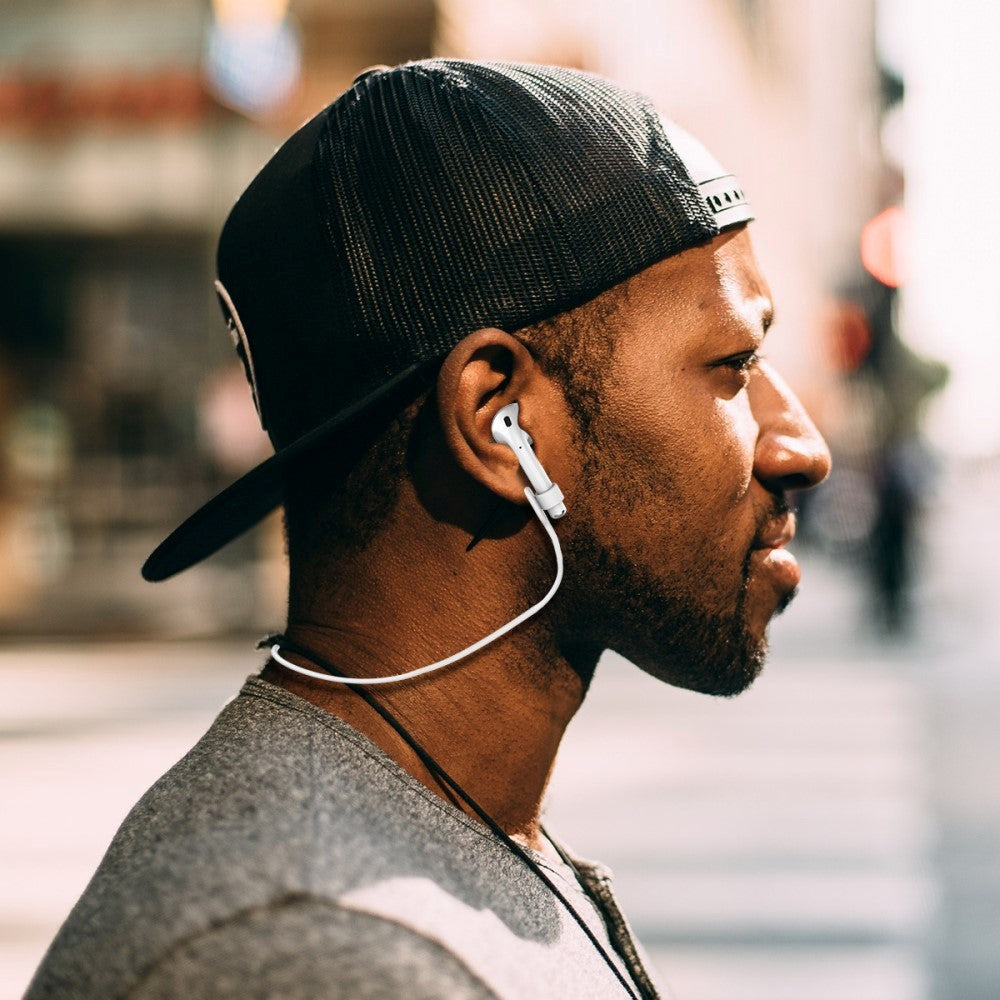 AirPods / AirPods Pro Flexible Silicone Neck Strap - White