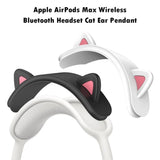 Airpods Max Headset Cat Ears Silicone Cover - Black / Pink