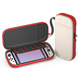 Nintendo Switch 2 Nylon Storage Bag with Strap - Beige / Red