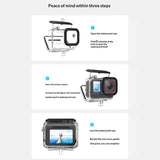 TELESIN Insta360 Ace Pro 2 Waterproof Case with Anti Moisture Filter - Transparent