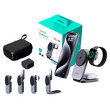 Aukey MagFusion 3-in-1 Magnetic Foldable Wireless Charger - MagSafe Compatible - Grey