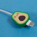 Cable Protector for USB-C Cable - Cute Avocado