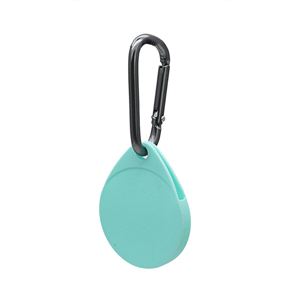 AirTag Silicone Case w. Carabiner - Mint Green