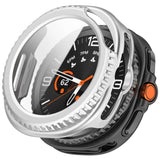 Samsung Galaxy Watch 8 Classic (46mm) Hard Plastic Case with Built-in Screen Protector - Matte Silver