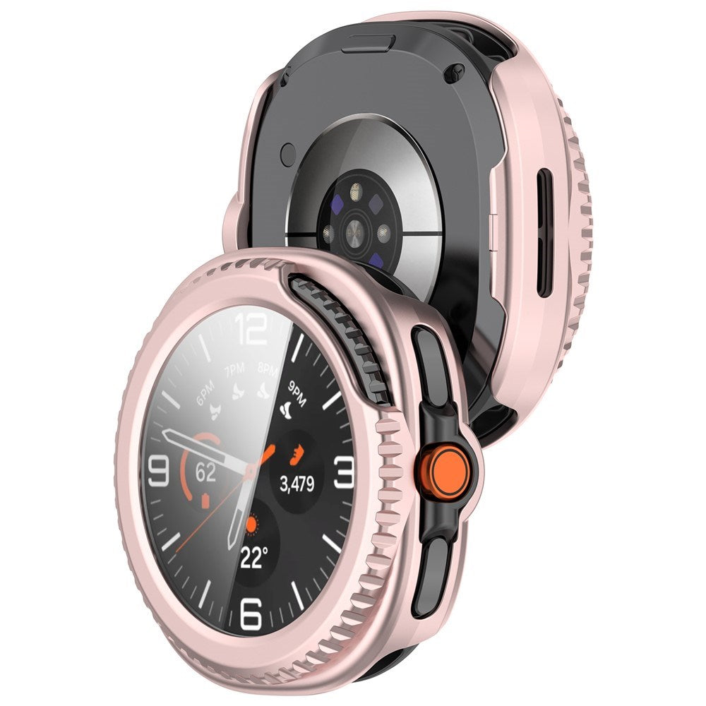 Samsung Galaxy Watch 8 Classic (46mm) Hard Plastic Case with Built-in Screen Protector - Pink