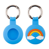 Apple AirTag Silicone Case with Carabiner - Blue Rainbow
