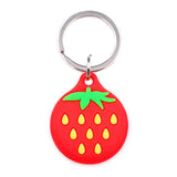 Apple AirTag Silicone Case - Keychain with Fun Design - Strawberry