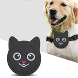 AirTag Plastic Case with Cat Face - Black