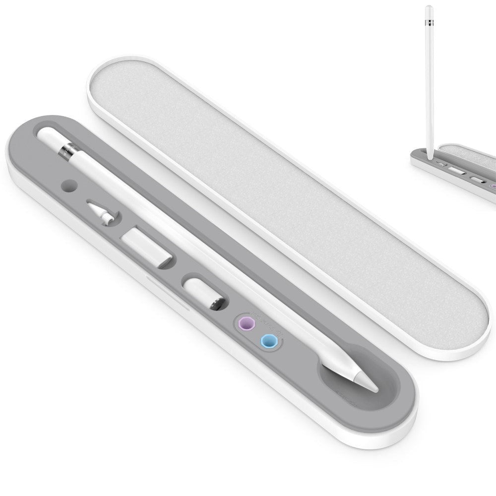 Apple Pencil Storage Hard Case in PC Plastic - Grey