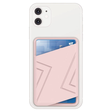 Silicone Back Card Holder Self Adhesive - Pink