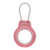 Hard Plastic AirTag Case with Wire - Pink